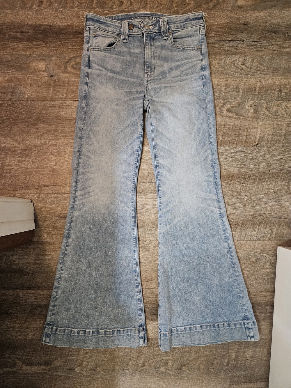 American Eagle Outfitters Festival Flare Light Wash Jeans